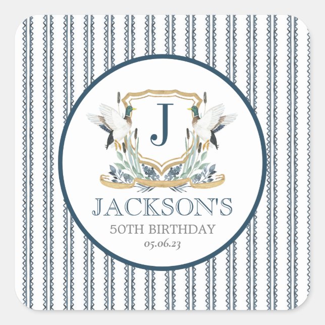 Mallard Duck sticker, mallard party sticker (Front)