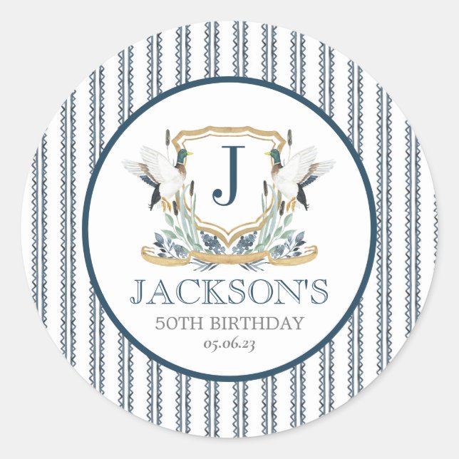 Mallard Duck sticker, mallard party sticker (Front)