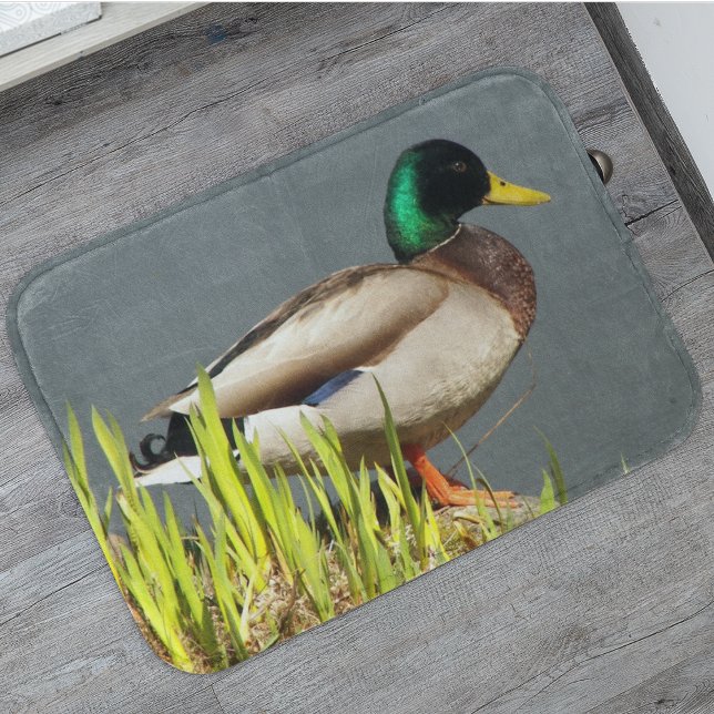 Mallard Duck Wildlife Photo Bath Mat (In Situ)