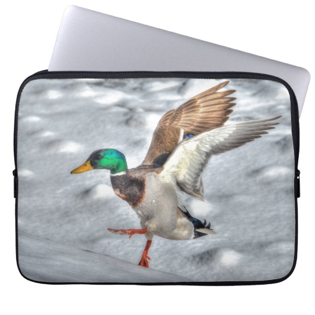 Mallard Duck Wildlife Photo for Bird-lovers Laptop Sleeve (Front)