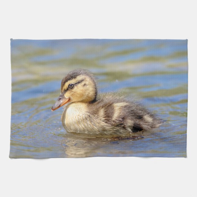 Mallard Duckling Tea Towel (Horizontal)
