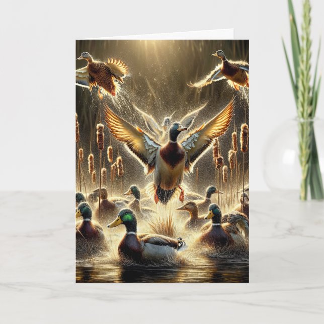 Mallard Ducks For Father's Day Card (Front)