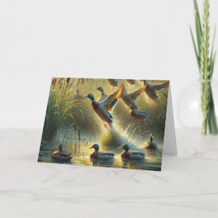Mallard Ducks For Father's Day Card