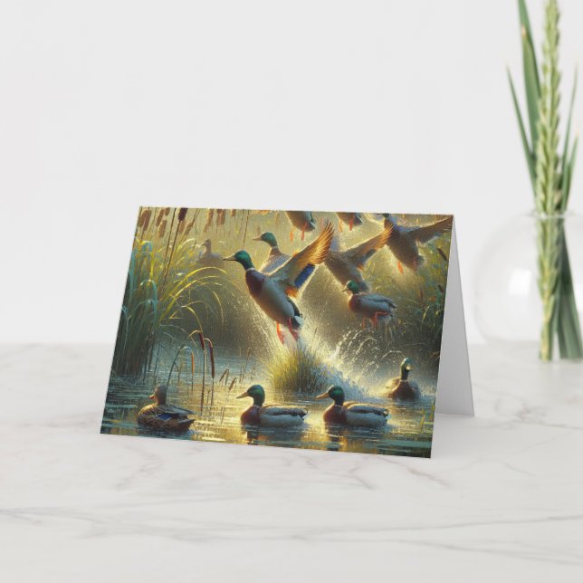 Mallard Ducks For Father's Day Card (Front)