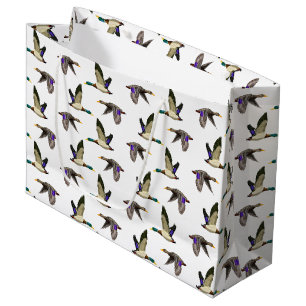 Mallard ducks in flight large gift bag