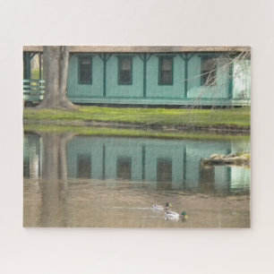 Mallard Ducks in Pond Jigsaw Puzzle