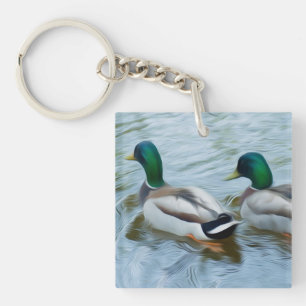 Mallard Ducks Key Ring