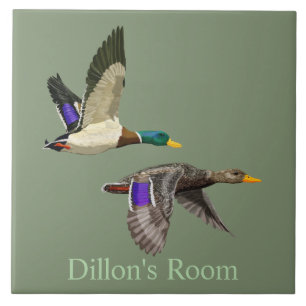 Mallard Ducks Kids Room  Ceramic Tile