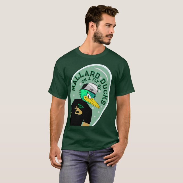 Mallard Ducks on a Fly By T-Shirt (Front Full)