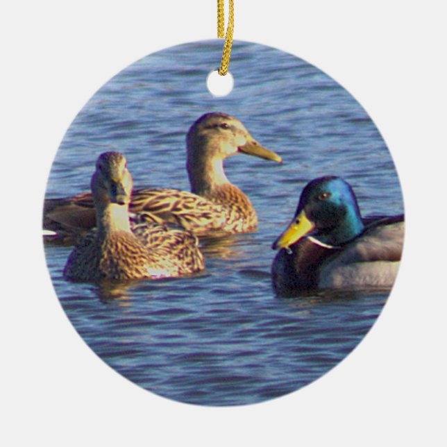 Mallard Ducks Photo Ornament (Front)