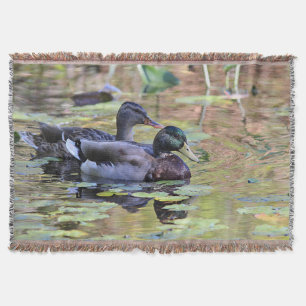 Mallard ducks throw blanket