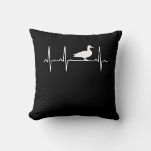 Mallard Heartbeat Gift For Men Women Duck Bird Cushion
