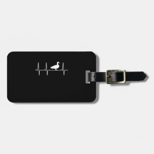 Mallard Heartbeat Gift For Men Women Duck Bird Luggage Tag
