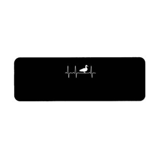 Mallard Heartbeat Gift For Men Women Duck Bird Return Address Label