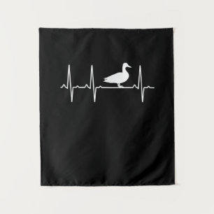 Mallard Heartbeat Gift For Men Women Duck Bird Tapestry