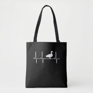 Mallard Heartbeat Gift For Men Women Duck Bird Tote Bag