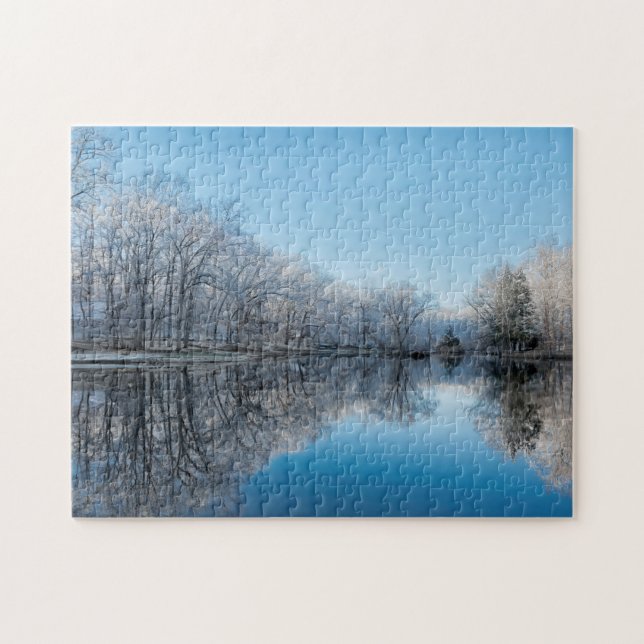 Mallard Lake Winter Reflections Jigsaw Puzzle (Horizontal)