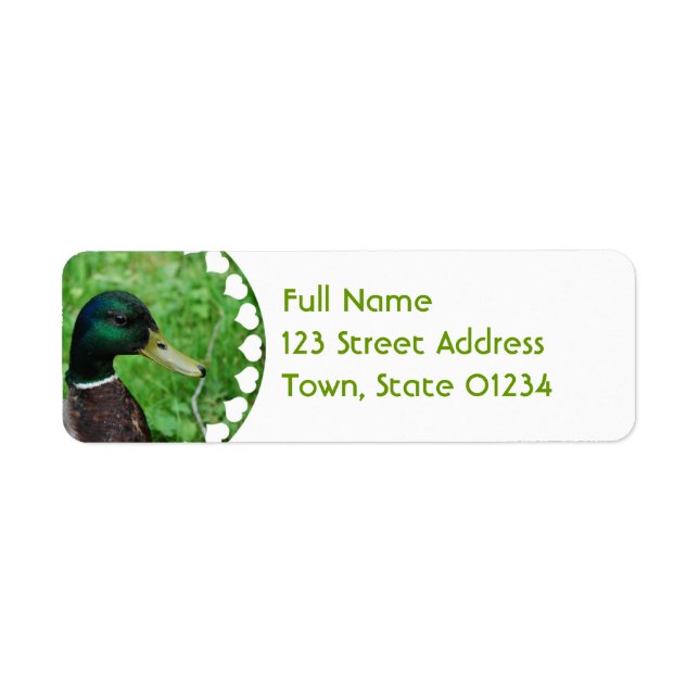 Mallard Mailing Label Return Address Label (Front)