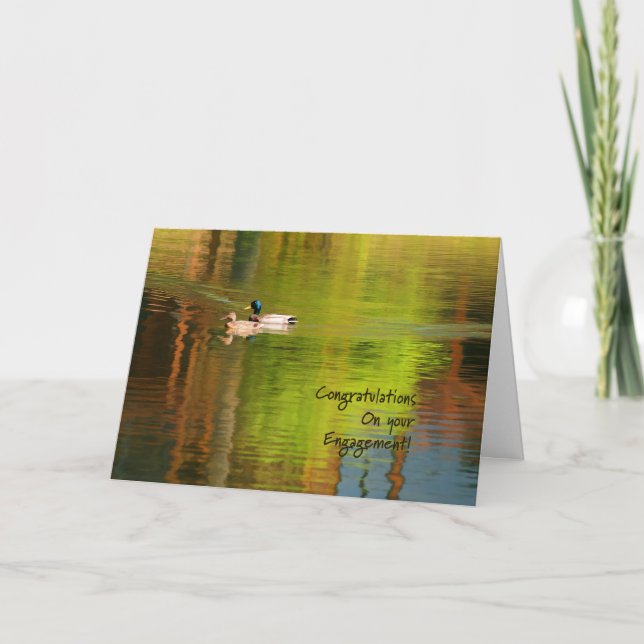 Mallard Pair - Engagement Congratulations Card (Front)
