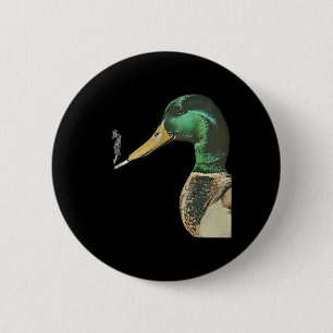 Mallard Smoking Cigarette Meme Funny Mallard Duck 6 Cm Round Badge