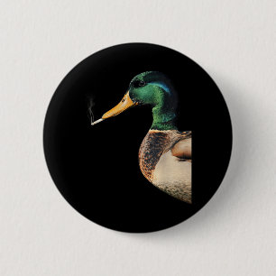 Mallard Smoking Cigarette Meme Funny Mallard Duck 6 Cm Round Badge