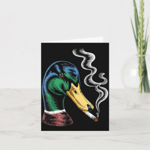 Mallard smoking cigarette meme funny mallard duck card