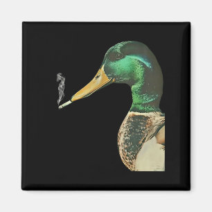 Mallard smoking cigarette meme funny mallard duck magnet