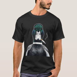 Mallard smoking cigarette meme funny mallard duck T-Shirt