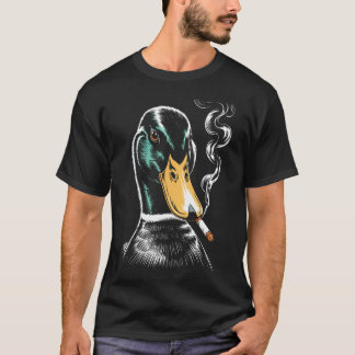 Mallard Smoking Cigarette Meme Funny Mallard Duck T-Shirt