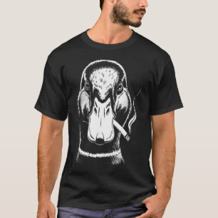 Mallard Smoking Cigarette Meme Funny Mallard Duck T-Shirt