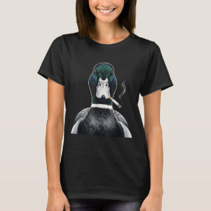 Mallard Smoking Cigarette Meme Funny Mallard Duck T-Shirt