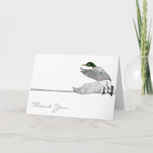 Mallard thank you card (Front)