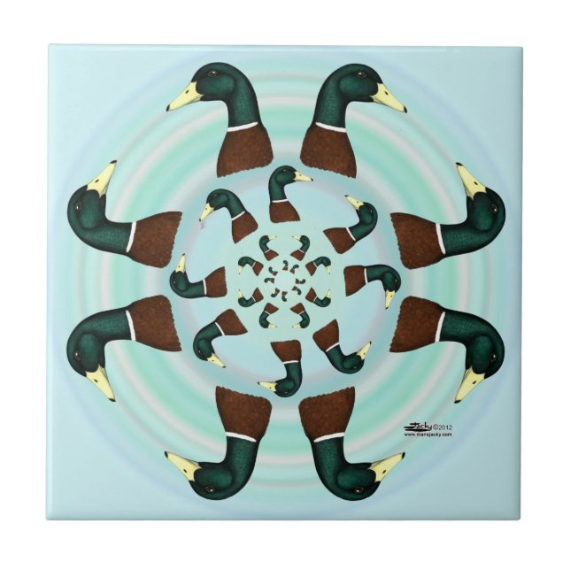 Mallards Galore! Ceramic Tile (Front)