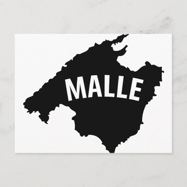 malle contour icon postcard (Front)