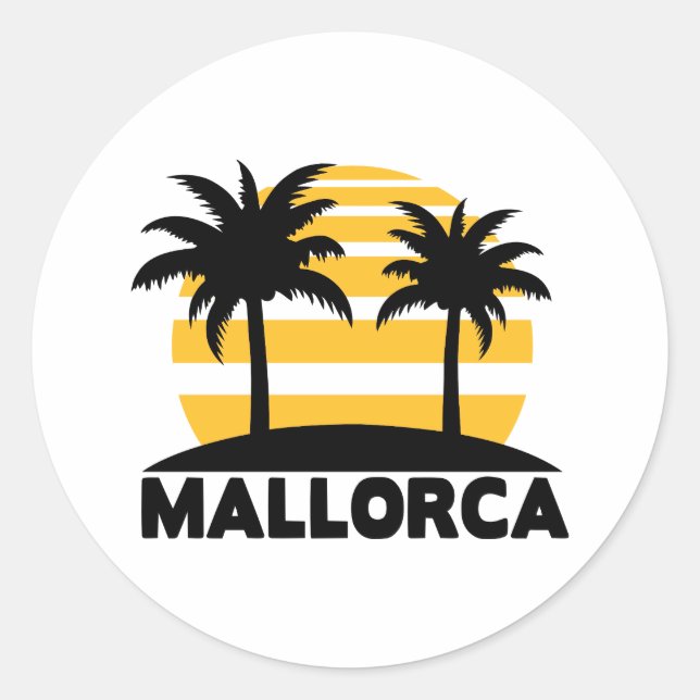 Mallorca Classic Round Sticker (Front)