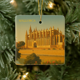 Mallorca La Seu Cathedral Christmas Ceramic Ornament