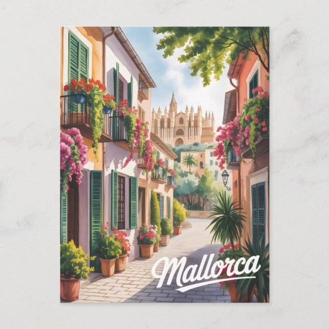 Mallorca Palma watercolor Postcard (Front)