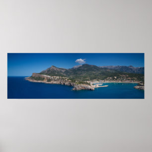 Mallorca - Panorama of Port de Soller Poster