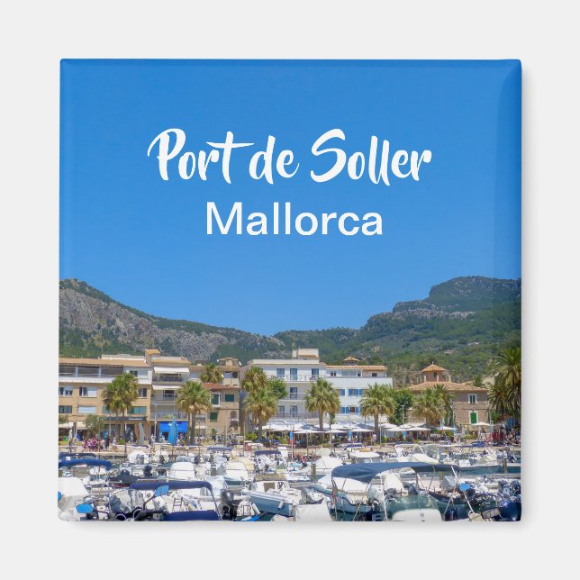 Mallorca Port de Soller Harbour Magnet (Front)