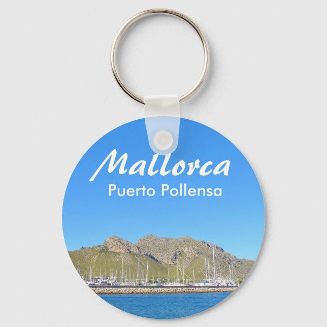 Mallorca Puerto Pollensa Souvenir Key Ring (Front)