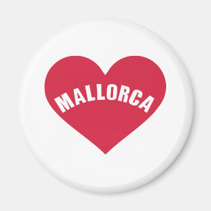 Mallorca red heart magnet