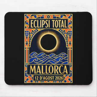 Mallorca Solar Eclipse 2026 - Catalan Modernist Mouse Pad
