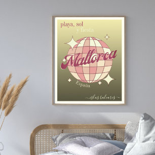 Mallorca spain balearic Island gold Poster