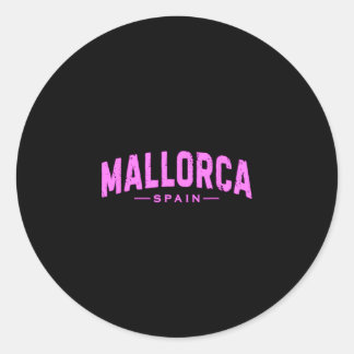 Mallorca Spain Balearic Islands Vacation Summer Be Classic Round Sticker