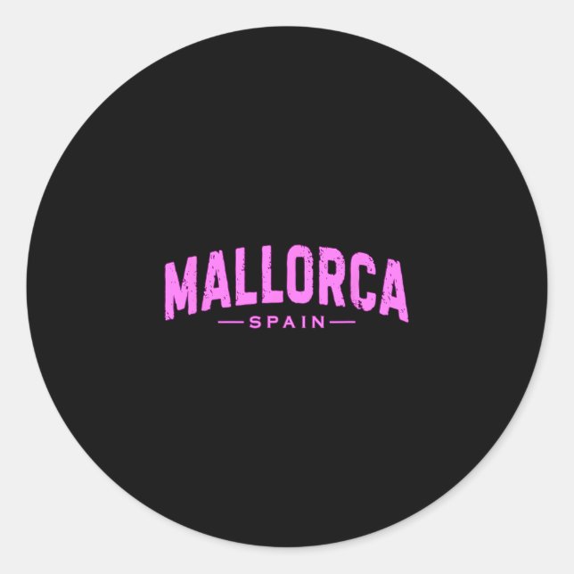 Mallorca Spain Balearic Islands Vacation Summer Be Classic Round Sticker (Front)