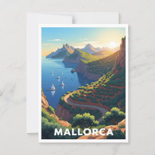 Mallorca, Spain – Coastal Road Postcard