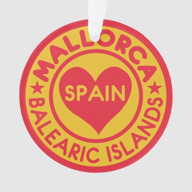 Mallorca Spain custom ornament (Front)