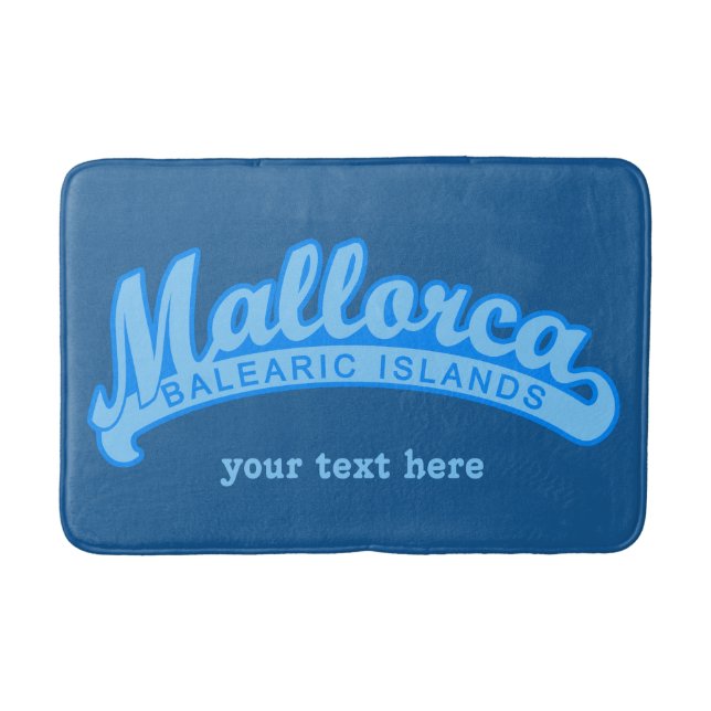 MALLORCA Spain custom text & colour bath mats (Front)