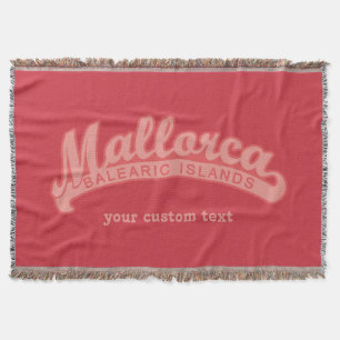 MALLORCA Spain custom text & colour throw blanket