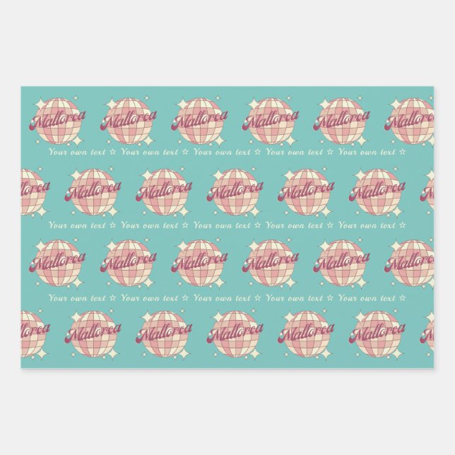 Mallorca Spain Gift Wrapping Paper Sheet Set (Front)